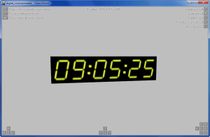Animated digital clock shown in the openBVE Object Viewer utility -- click to download sample files Animated digital clock shown in the openBVE Object Viewer utility -- click to download sample files