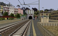 Framerate comparison with Genova Brignole - Recco (openBVE v1.2.8) Screenshot