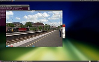 openBVE running in Ubuntu 10.04, installed manually and running via Mono Screenshot