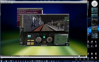 openBVE v1.2.9.2 development release: Chashinai Railway Misaki Line, 9000 series train and fully functional .NET plugin and safety systems, running in Ubuntu 10.04 32-bit Linux Screenshot